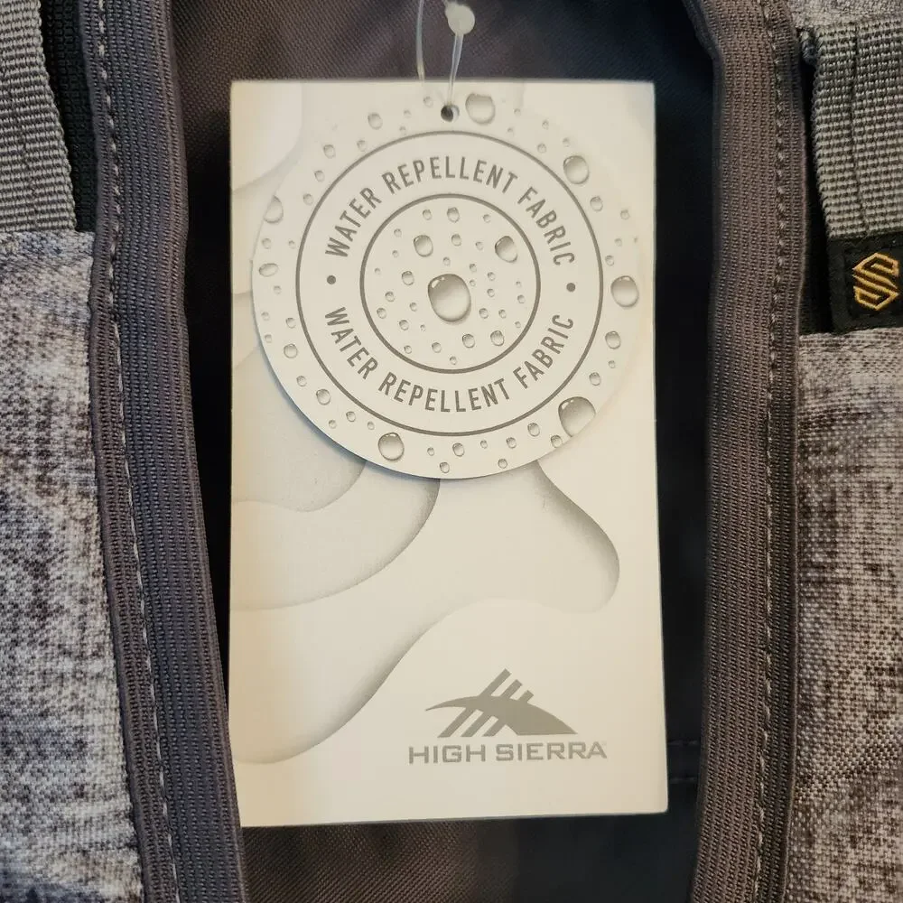 NWT High Sierra Gray Loop Tech Tablet Backpack Padded Shoulder Straps 19×13.5×8